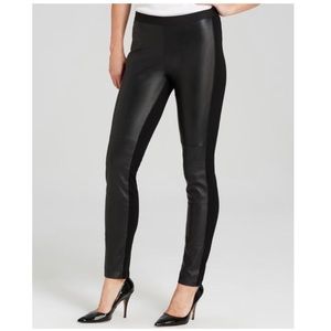 Eileen Fisher Ponte Leather Block Leggings